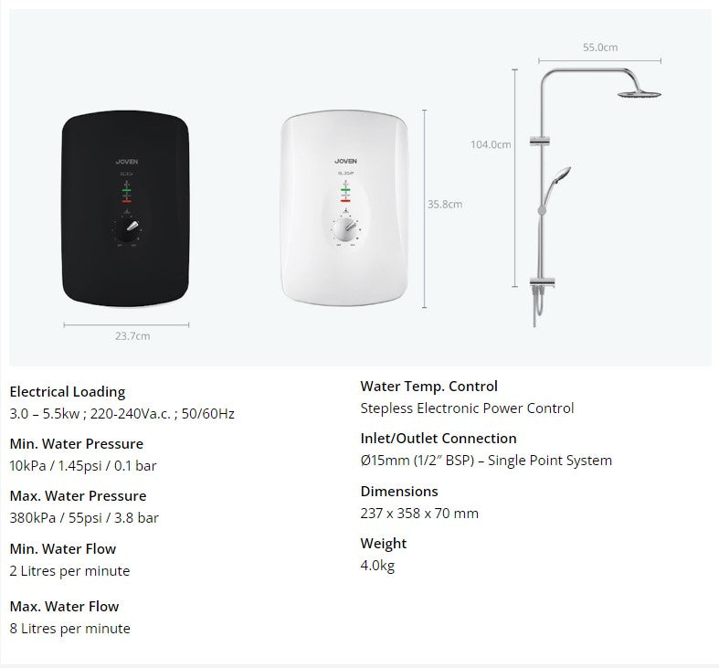 JOVAN SL30-RS Instant Water Storage