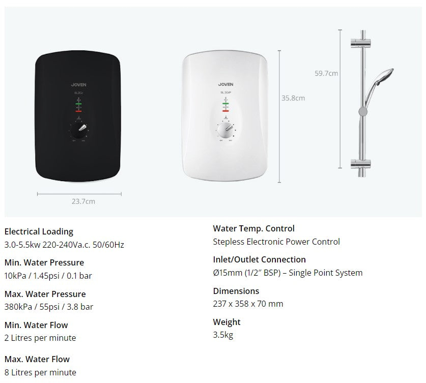 JOVAN SL30iP Instant Water Heater