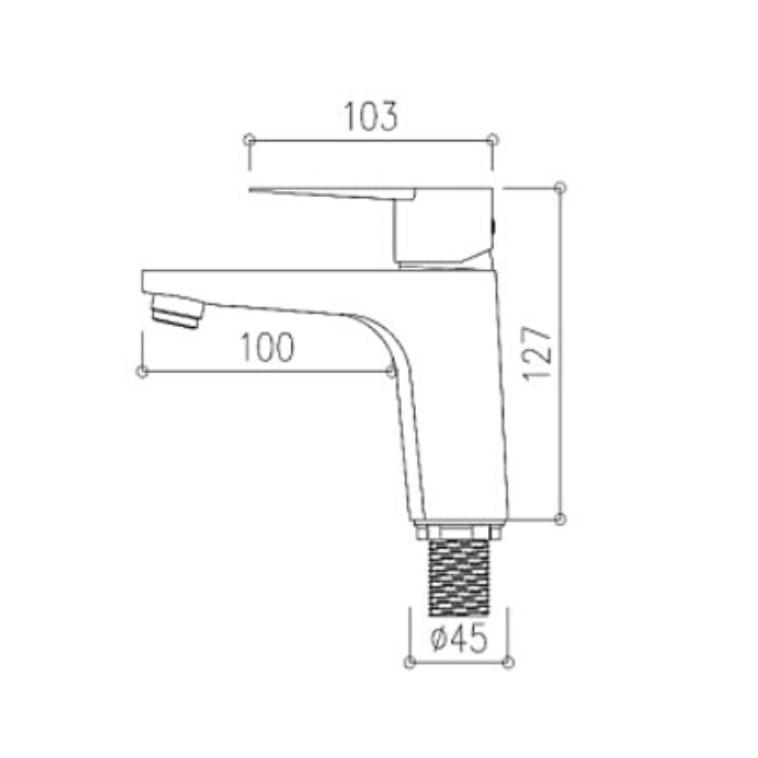 ALFRED VICTORIA 127mm Single Lever Basin Tap - Chrome