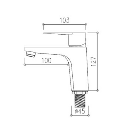 ALFRED VICTORIA 127mm Single Lever Basin Tap - Chrome