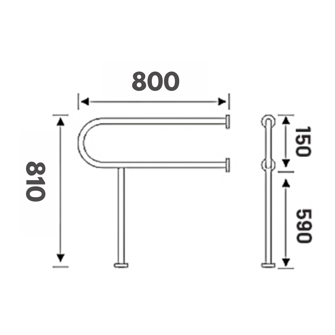 TAPI 80cm U-Shape Support Rail