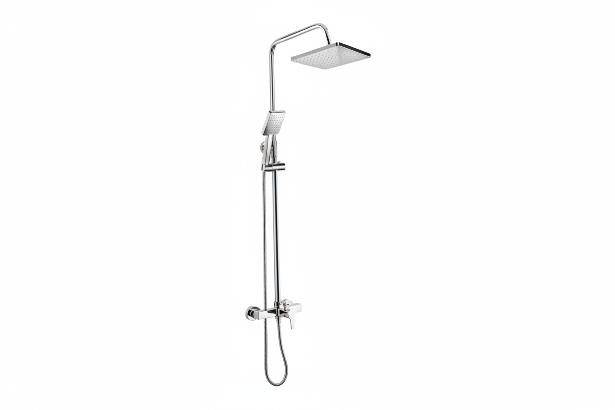 TAPI 200mm Square Exposed Fixed Shower Set