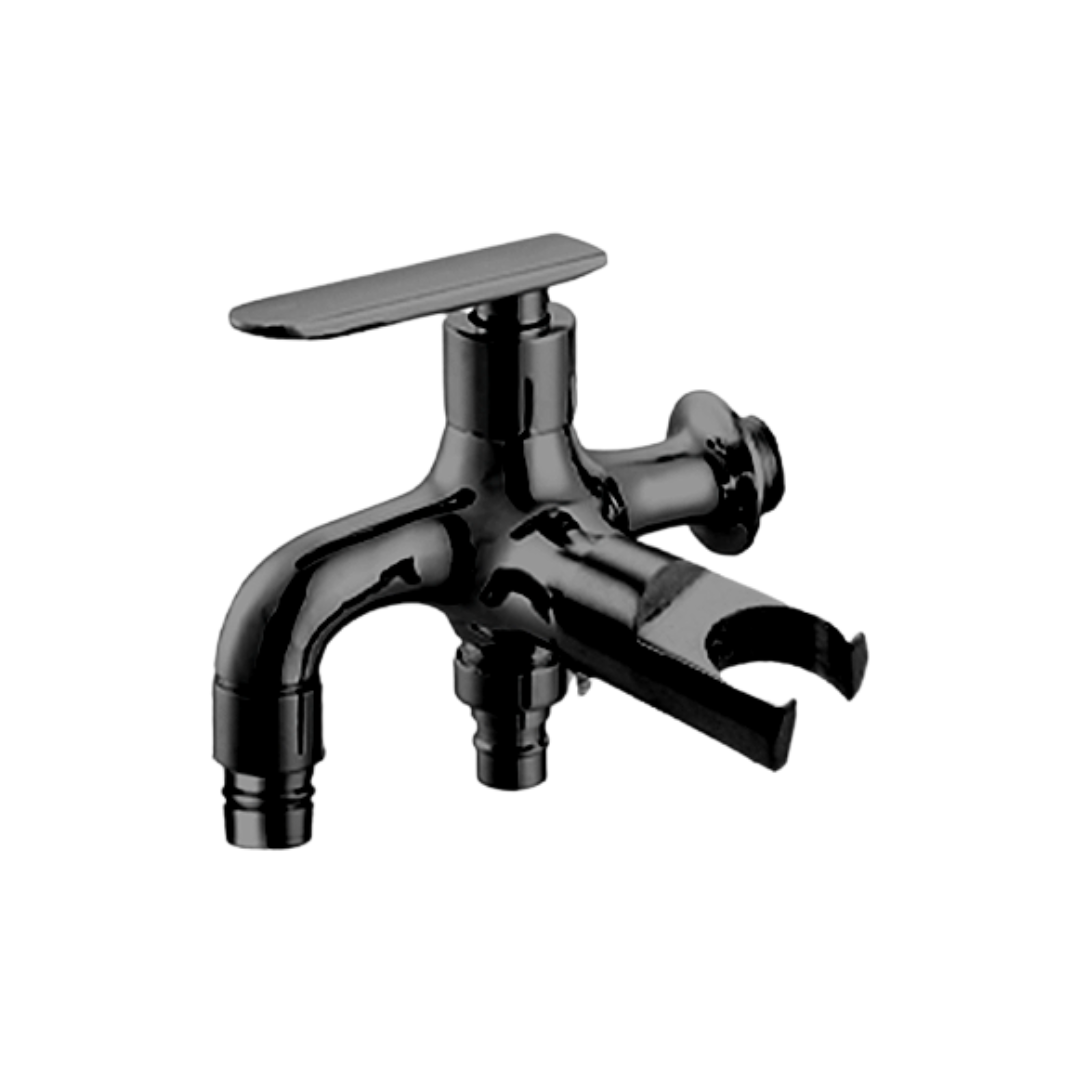 TAPI Two (2) Way Tap with Spray Holder - Matt Black