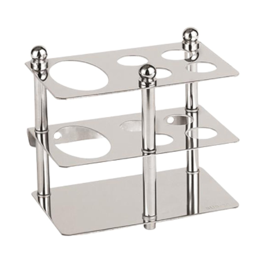 TAPI Stainless Steel Rectangular Toothbrush & Tumbler Holder