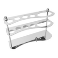 TAPI Stainless Steel Curves Toothbrush and Tumbler Holder - Chrome