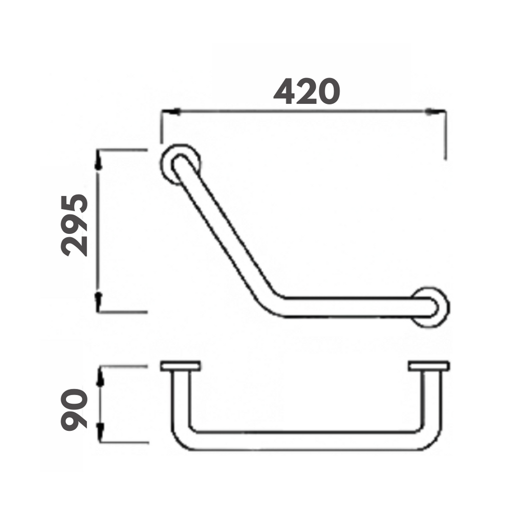 TAPI 42cm V Shape Safety Grab Bar