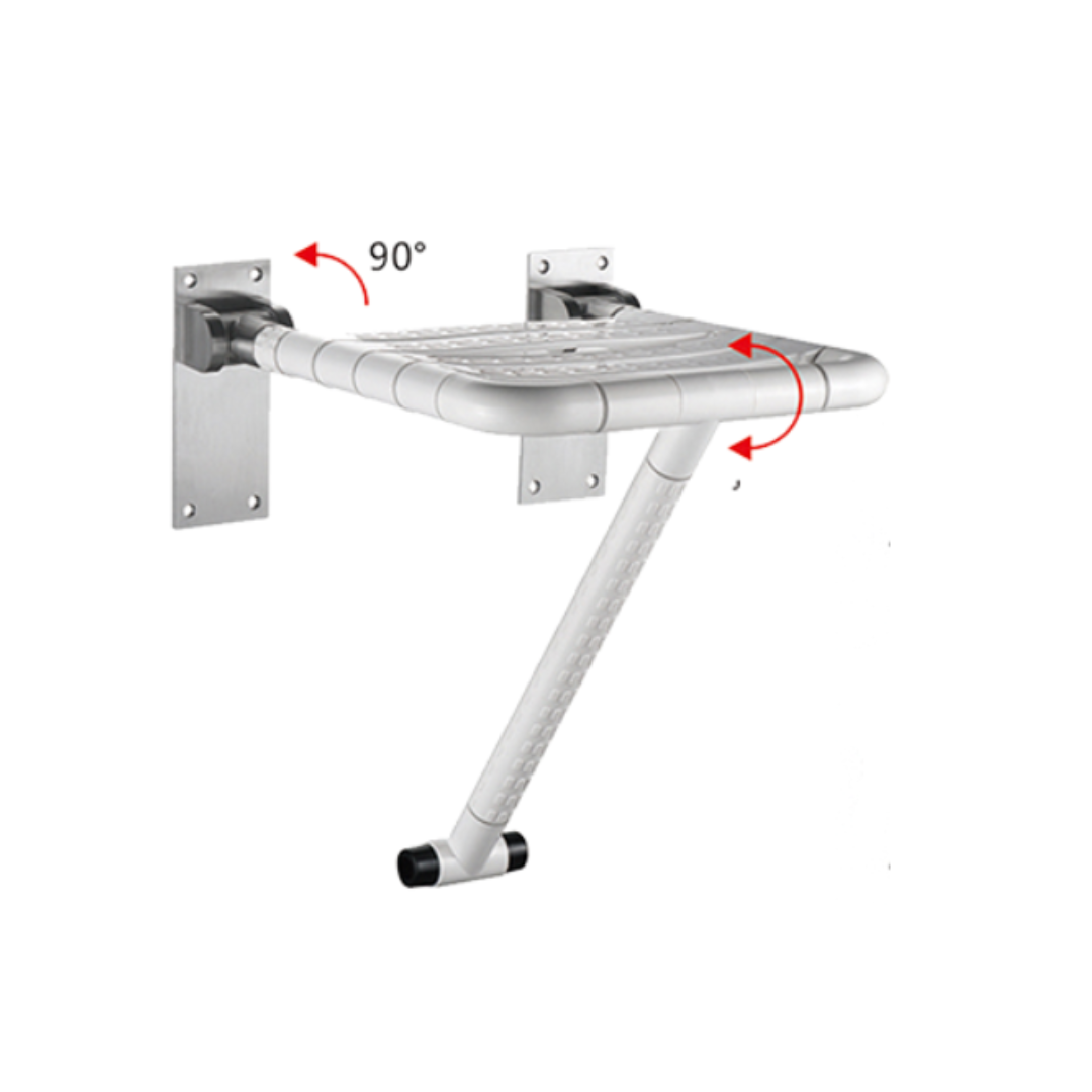 TAPI 39cm Wall Mount Foldable Shower Chair (Nylon Anti Slip)