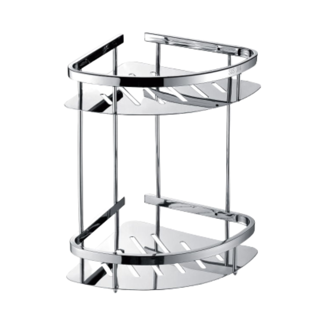 TAPI Stainless Steel Corner Basket - 2 Tier