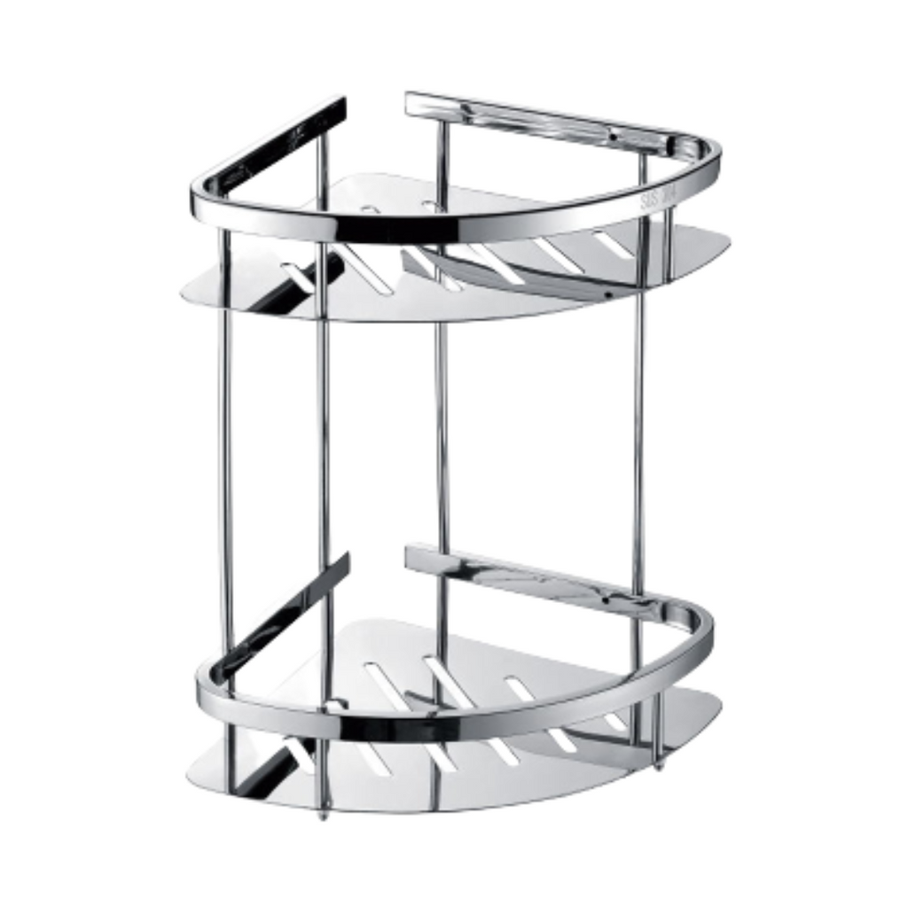 TAPI Stainless Steel Corner Basket - 2 Tier