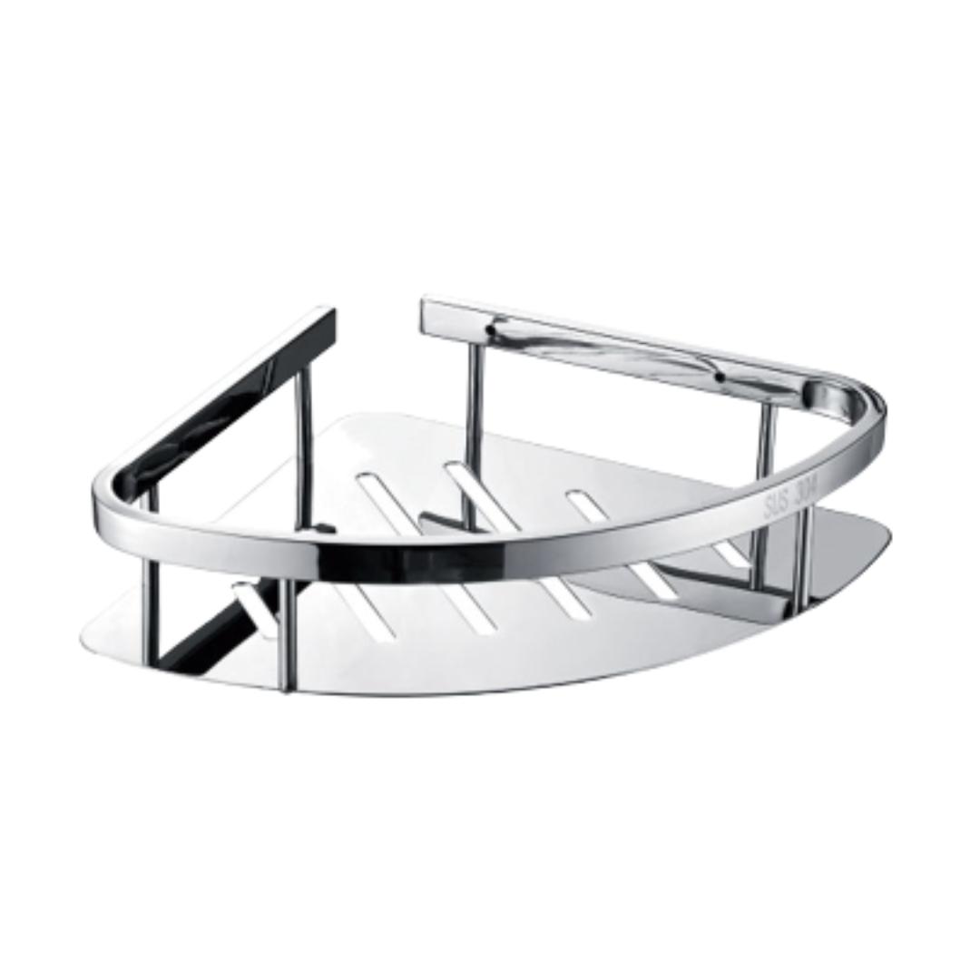 TAPI Stainless Steel Corner Basket - Single Tier