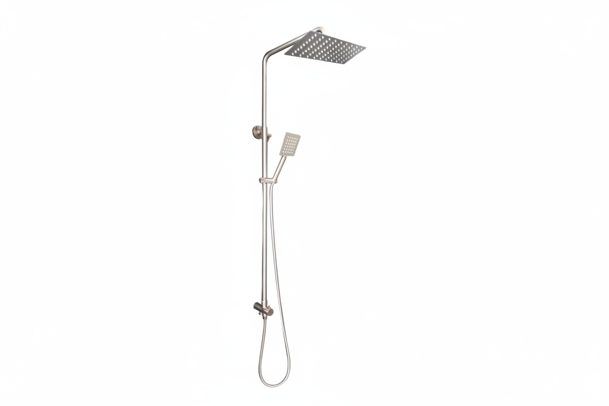 TAPI 200mm Stainless Steel Square Exposed Shower Set