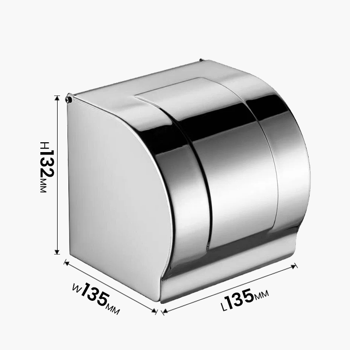 TAPI 135mm Stainless Steel Curves Box Toilet Paper Holder