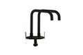 TAPI Stainless Steel Double Spout Pillar Sink Tap - Matte Black