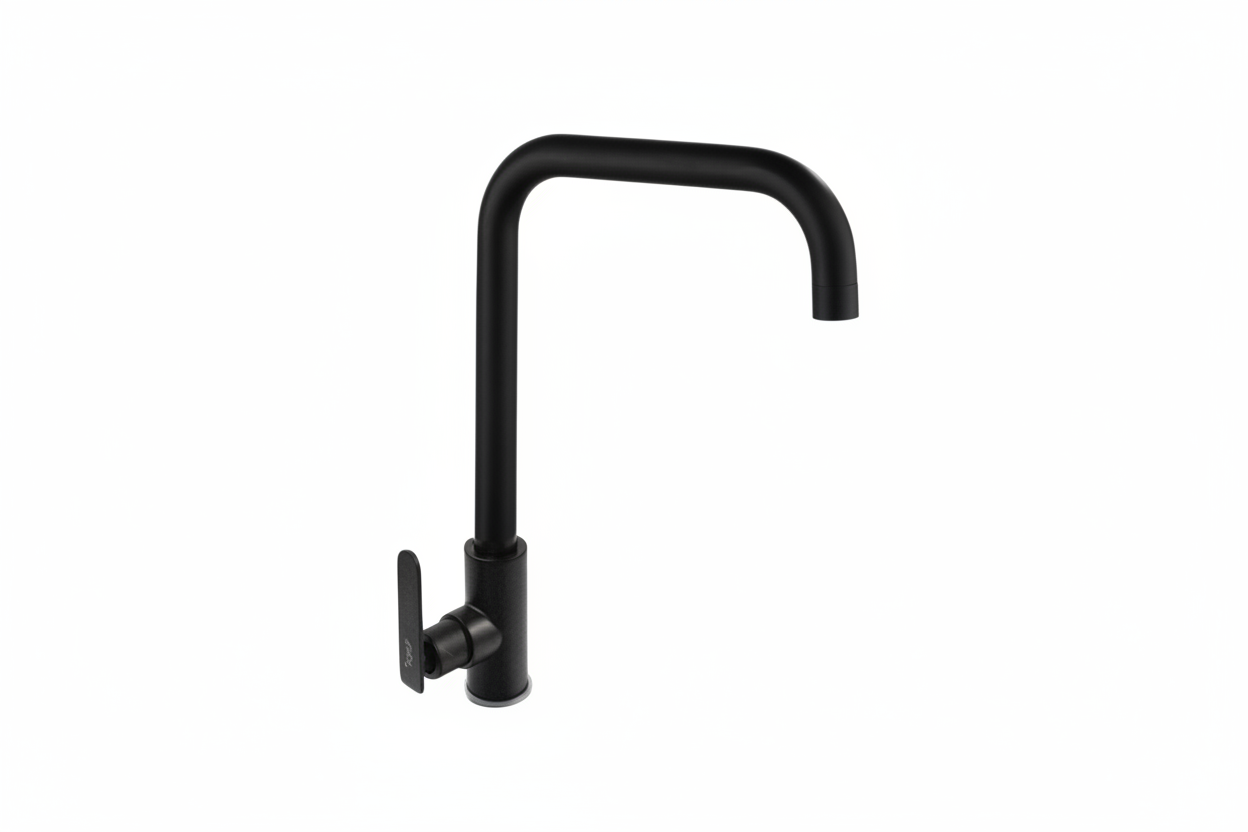 TAPI Stainless Steel Wall Sink Tap - Matte Black
