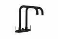 TAPI Stainless Steel Double Spout Wall Sink Tap - Matte Black