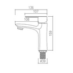 ALFRED VICTORIA 159mm Single Lever Basin Tap - Chrome