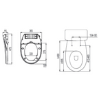 DOCASA SC-BS-O 365mm White Round Manual Bidet Seat and Cover