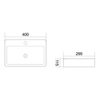 DOCASA Square Counter Top Wash Basin come with single pre-punched tap hole & cap