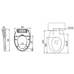 DOCASA SC-BS-V 365mm White Round Manual Bidet Seat and Cover