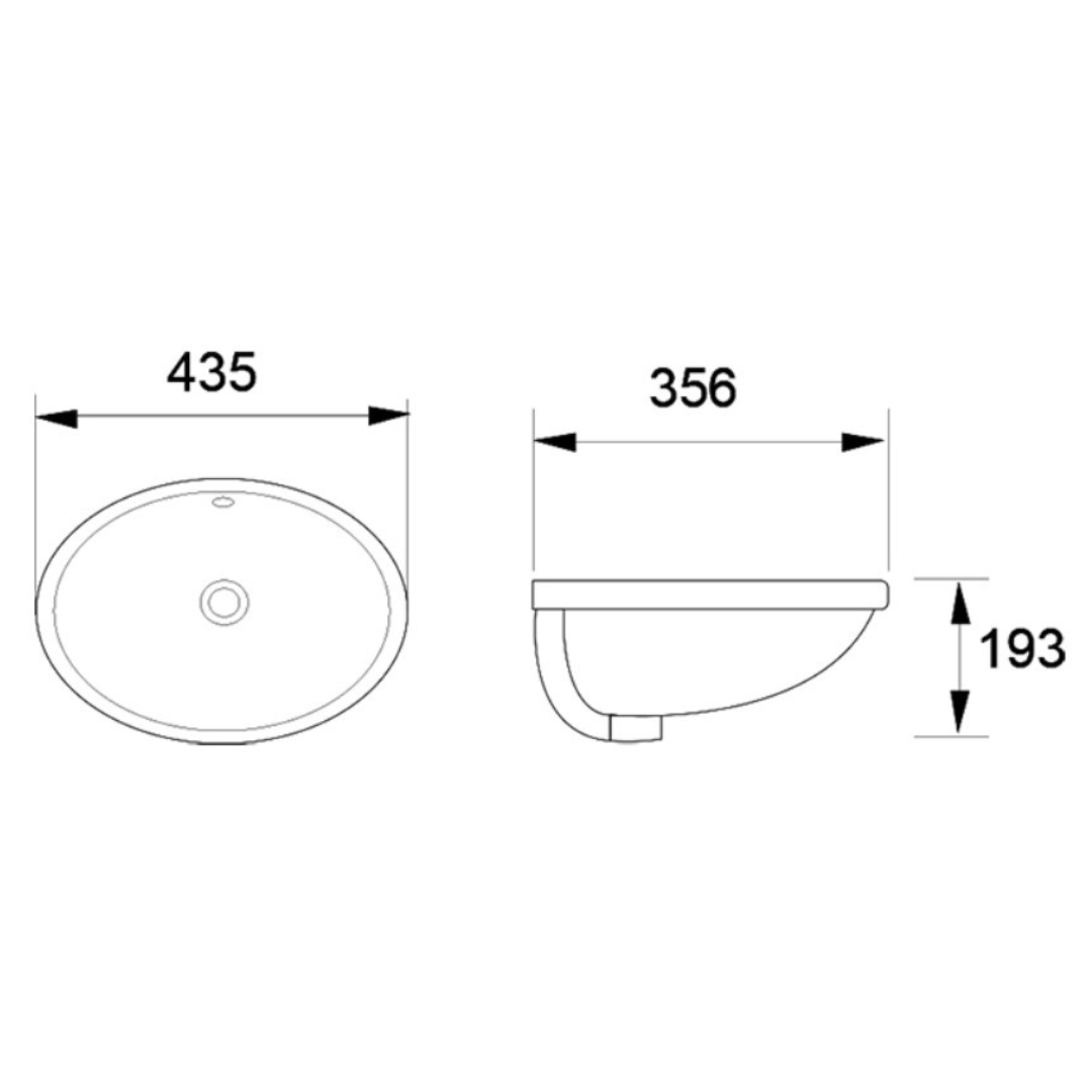 DOCASA White Round Under Counter Wash Basin come