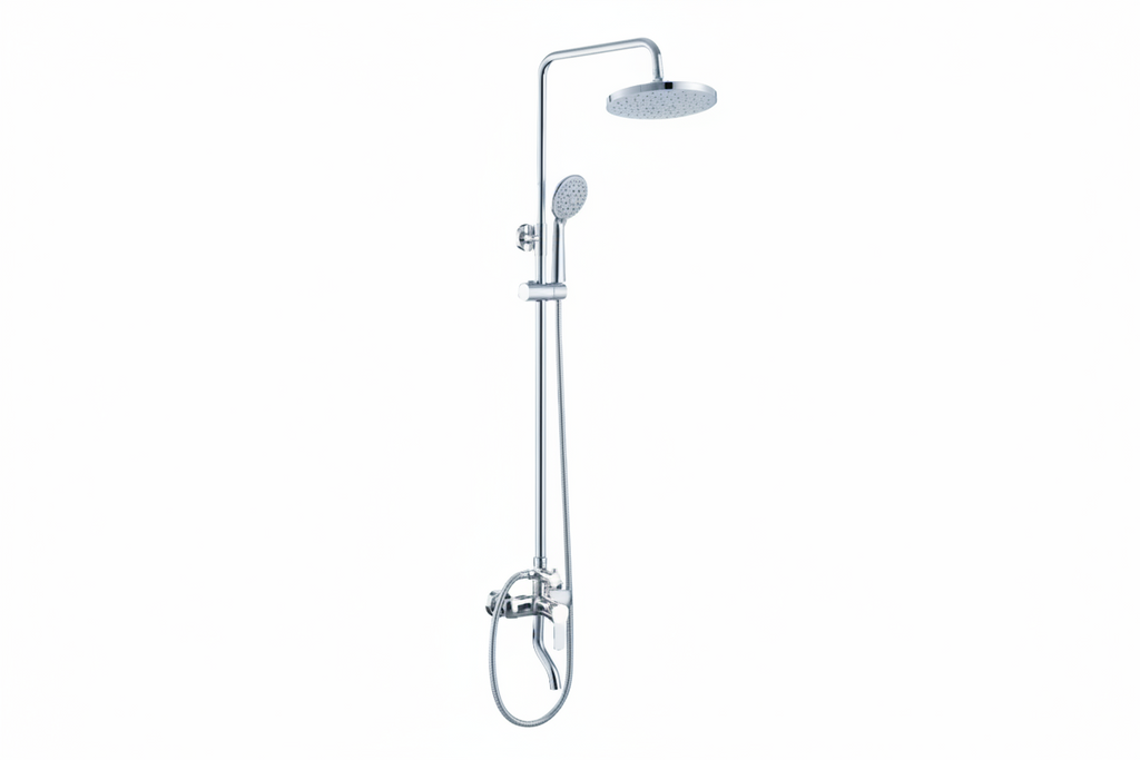 ALFRED VICTORIA 1150mm Round Exposed Rain Shower System - Chrome