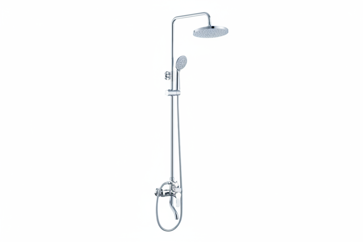 ALFRED VICTORIA 1150mm Round Exposed Rain Shower System - Chrome
