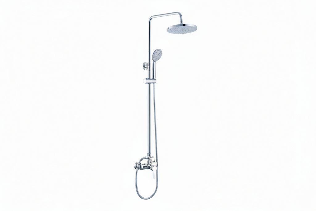 ALFRED VICTORIA 950mm Round Exposed Rain Shower System - Chrome