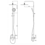 ALFRED VICTORIA 950mm Round Exposed Rain Shower System - Chrome
