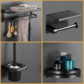 DOCASA Matt Black Stainless Steel Towel Rack/ Bathroom Storage Hardware